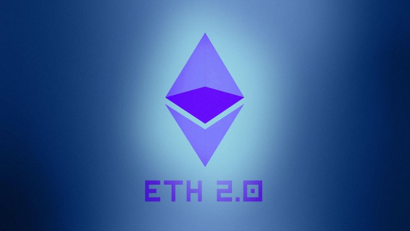 Ethereum 2.0 updated symbol on gradient background