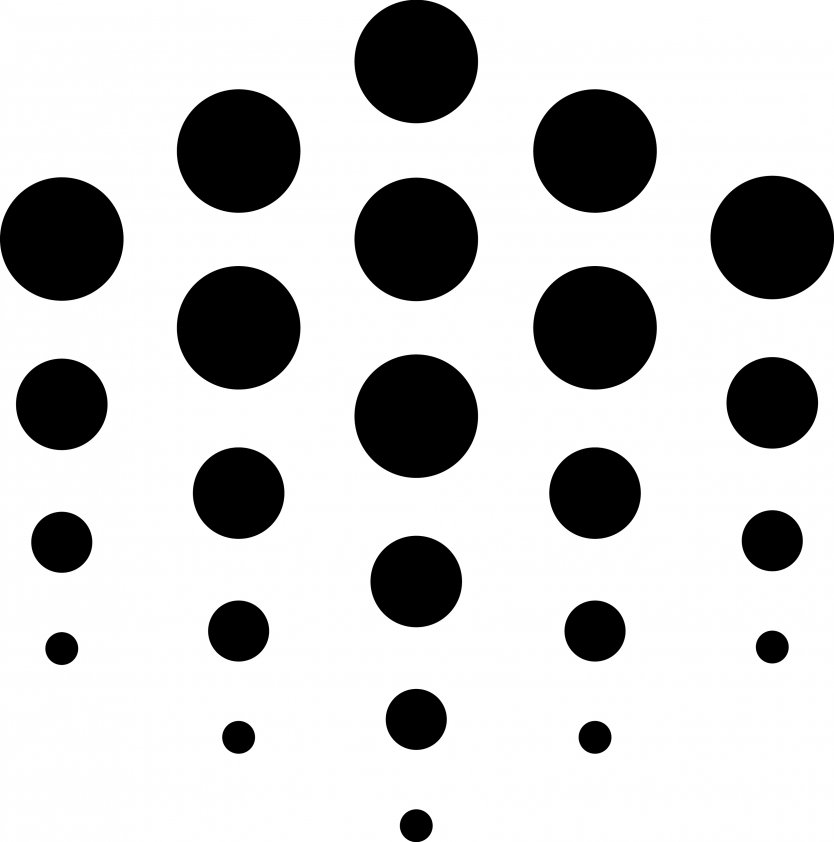A series of black dots on a white background that form the OCEAN coin logo